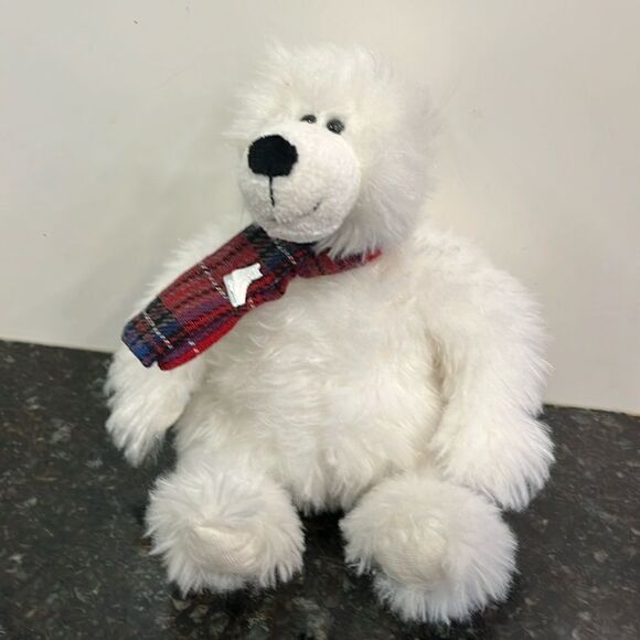 Mary Meyer Christmas Holiday Polar Bear Plush 10” Stuffed Animal - Picture 1 of 9